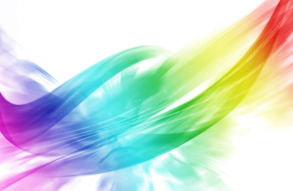 Rainbow abstract: feathered abstract illustration