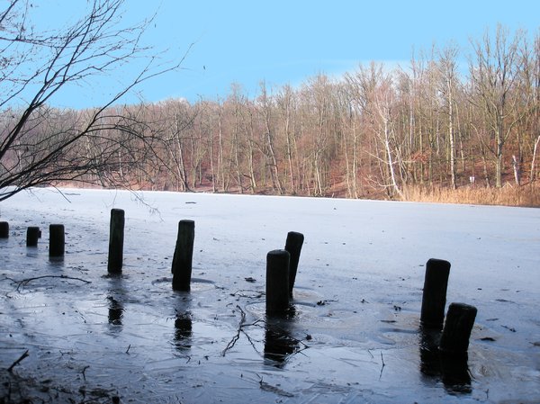 icy winter lake