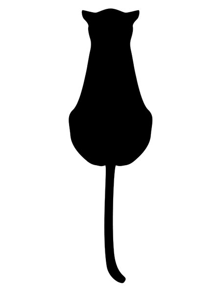 silhouette Cat: a cat seen at the back

Adobe Illustrator CS5