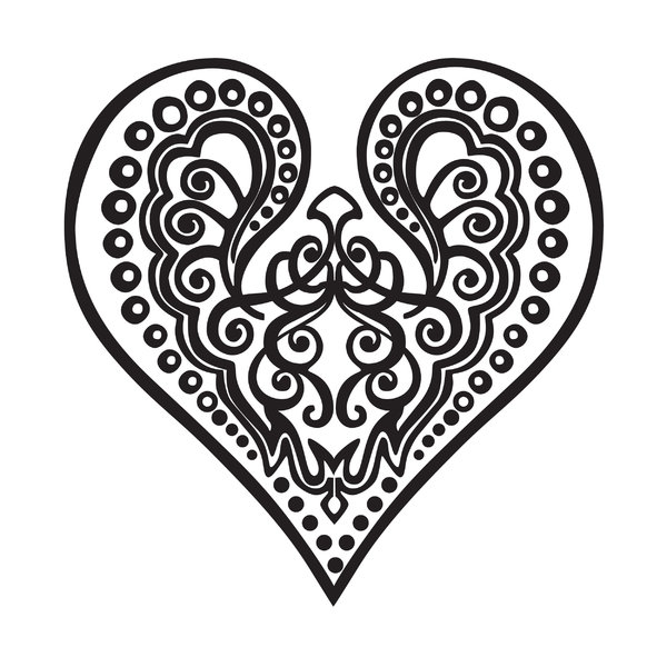 Heart: an elegant heart filled with swirls, waved lines en dots

Adobe Illustrator CS5