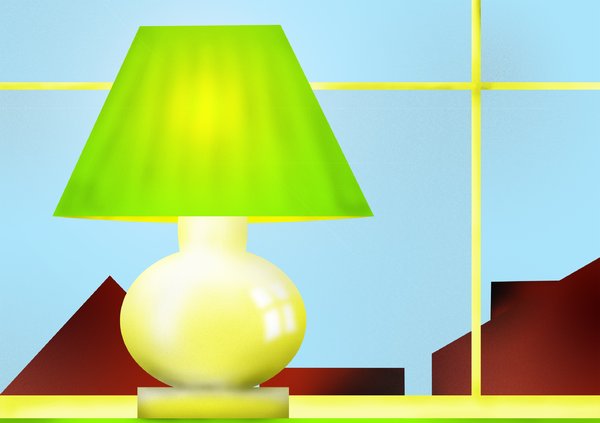 Table lamp illustration