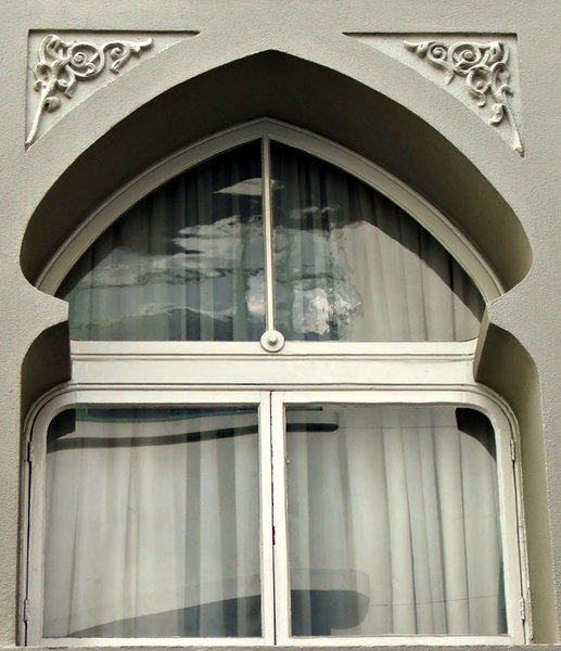 arabesque framed window