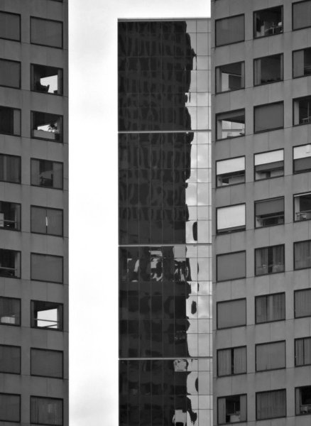 glass & concrete city blocks