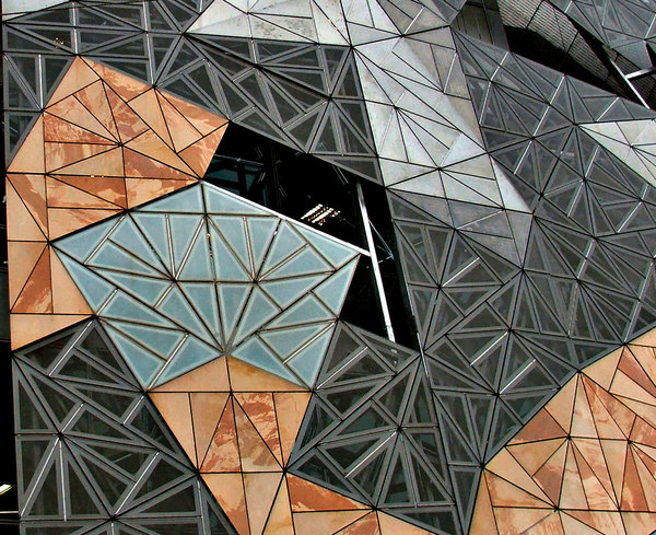 geometric patterned wall