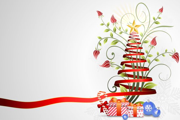 floral cinta árbol de navidad: 