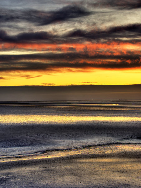 the bay: morecambe bay given a light hdr treatment