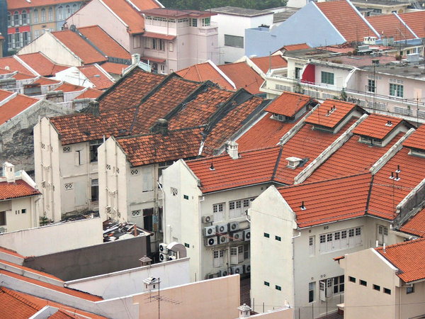 rows of rooftops