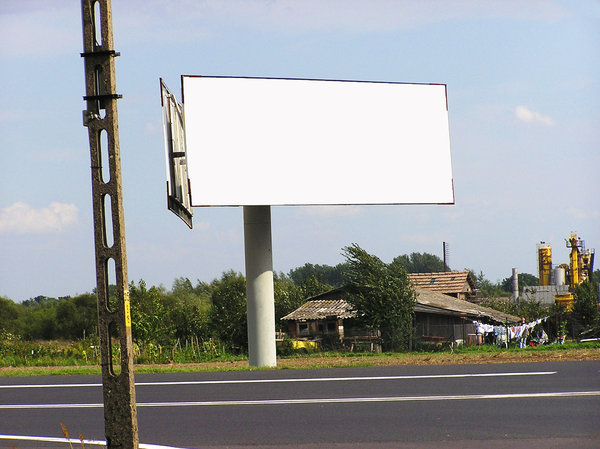 Billboard: A steet billboard.