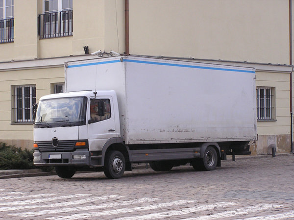 A truck on a street