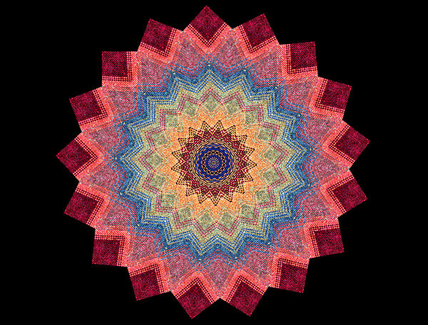 colourful cloth mandala