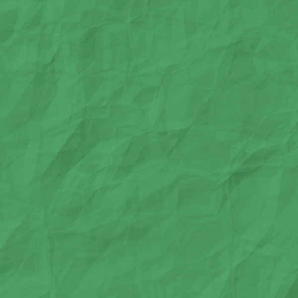 Crumpled Coloured Paper Green: A square piece of green crumpled, wrinkled paper suitable for a great background, texture, fill, or design element.