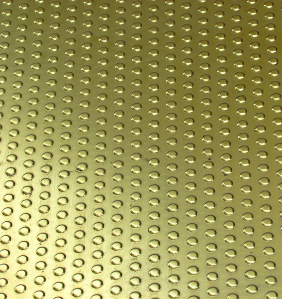 studded surface: embossed - studded - metal sheet surfacing