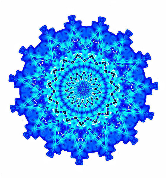 blue cogwheel mandala
