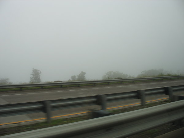 highway and fog