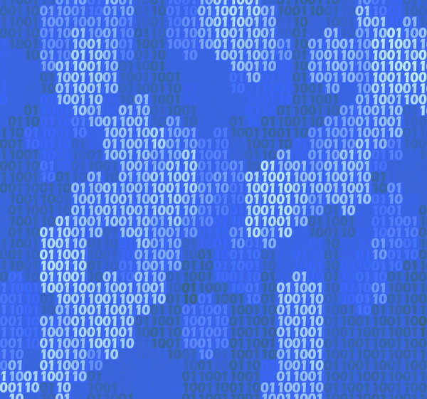 Binary Background 3: A binary texture or background in shades of blue.