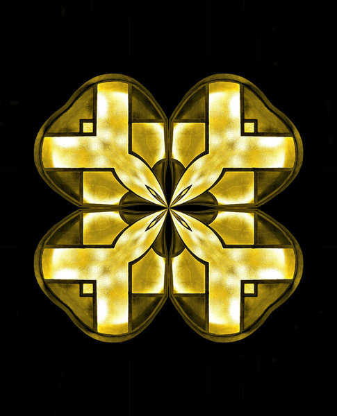 four-cornered gold badge