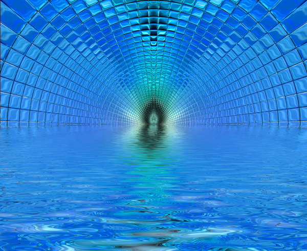 Water and Dome: Water and shiny dome texture. Suitable for a background, backdrop, texture, or fill, etc.