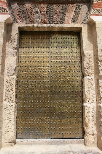 Old brass door