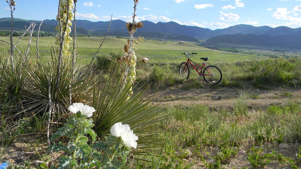 My bike: My bike in my favorite park here in Colorado. It's a great park, lots of varied terrain that can challenge any level of cyclist.