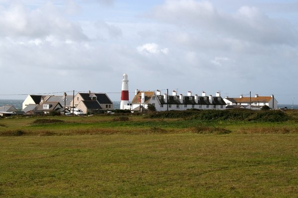 Lighthouse and cottages