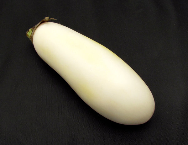 white eggplant1: white eggplant showing slight signs of yellowing