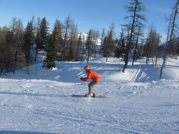 skiing fast