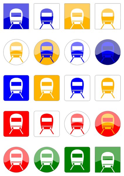 Different icons themed locomot: icons locomotive