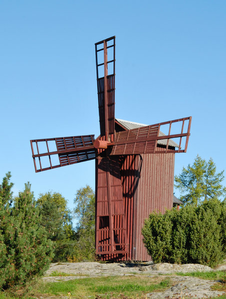 Small Wooden Windmill
