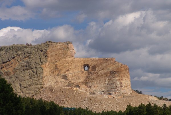 Crazy Horse Monument - South D: Crazy Horse Monument - South Dakota is still being carved from a stone mountain.