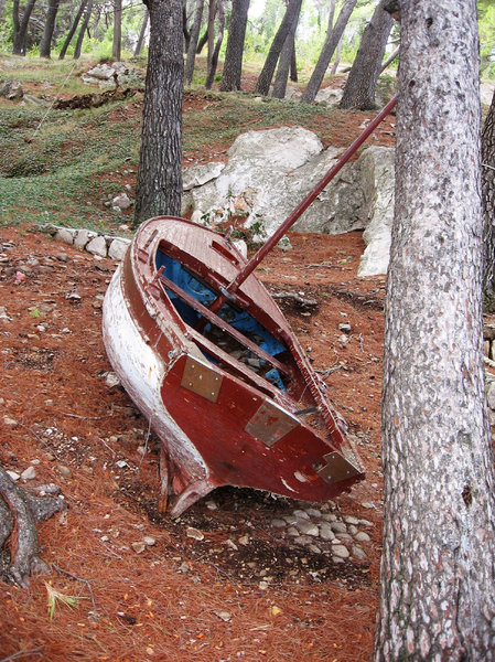 sad and broken boat