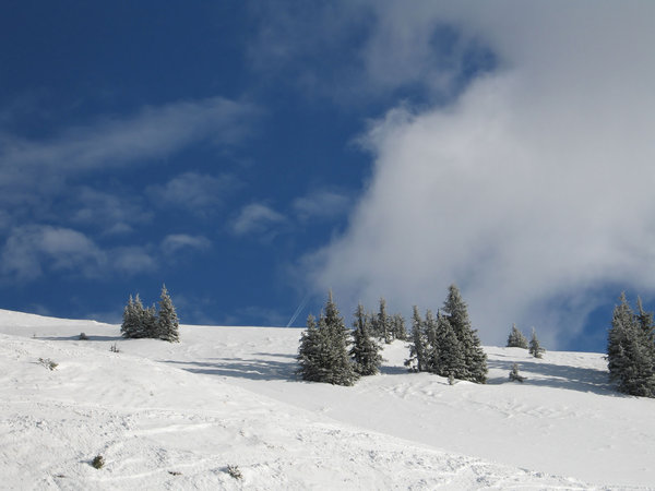 snow and clouds