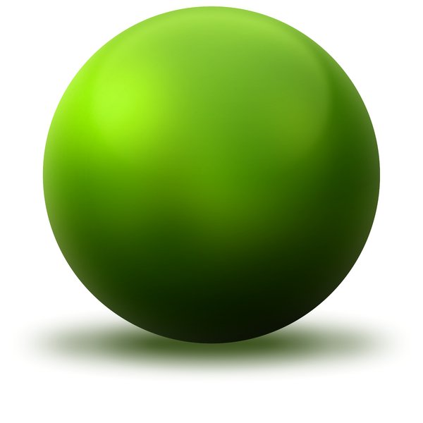 Green Ball: Green ball on the white background
