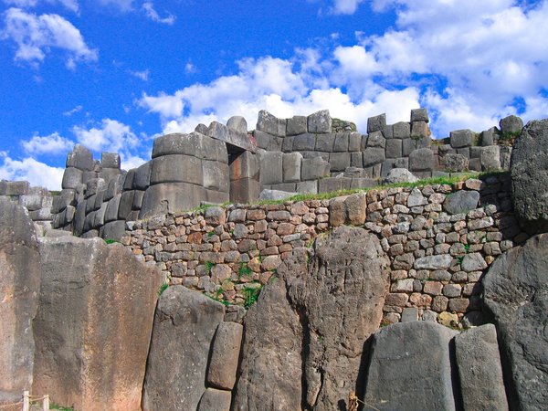 Inca Ruins: Inca Ruins from Saqsaywaman, Peru (near the town of Cusco)