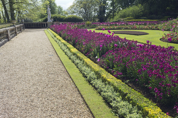 Formal garden: Part of a large formal garden in southern England.