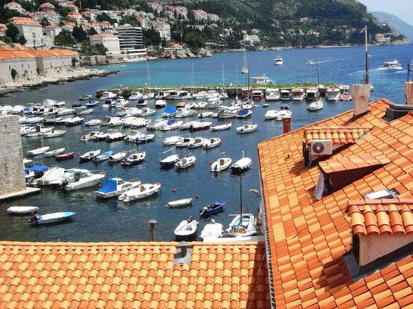 Old Dubrovnik town harbour.
