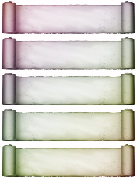 Scroll Variations: A set of  vintage scrolls.