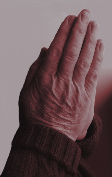 praying hands 8: man's hand as in prayer