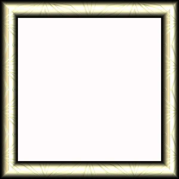 Metallic Frame 3: An ornamental metallic frame in a silvery golden colour. Shape can easily be changed from square to rectangular. Hi-res image.