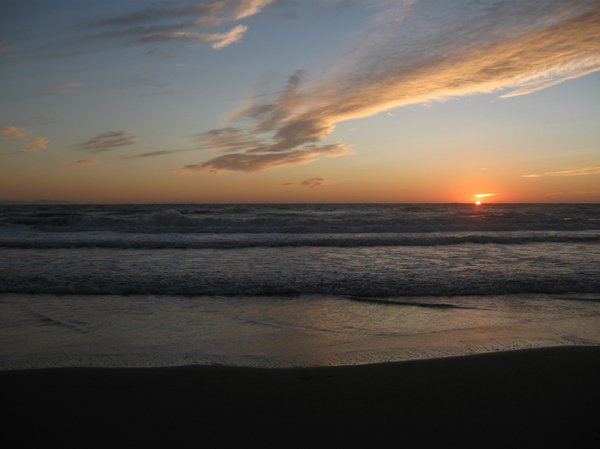 sunset on the sandy beach 2