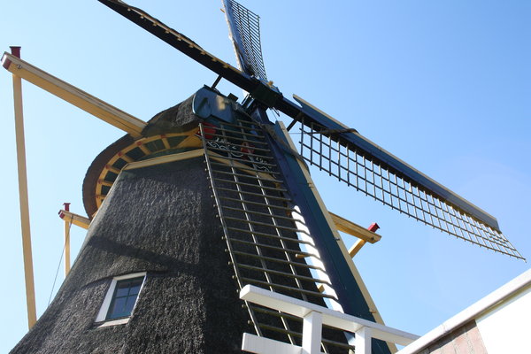 Windmill with straw roof