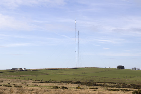 Landscape with radio masts