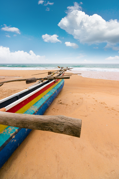Fisher Boat on Beach Sri Lanka