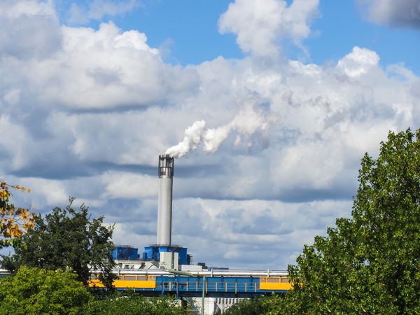 industrial smokestack: industrial smokestack