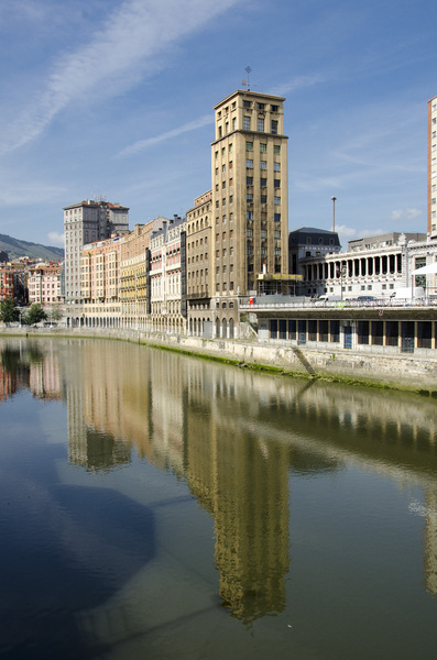 Street view of Bilbao, Spain