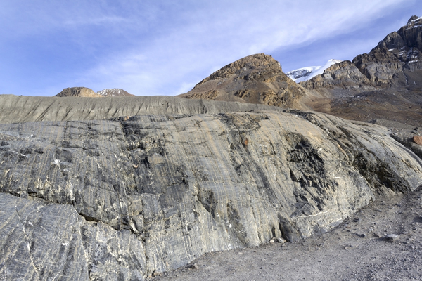 Glacier-scraped rock