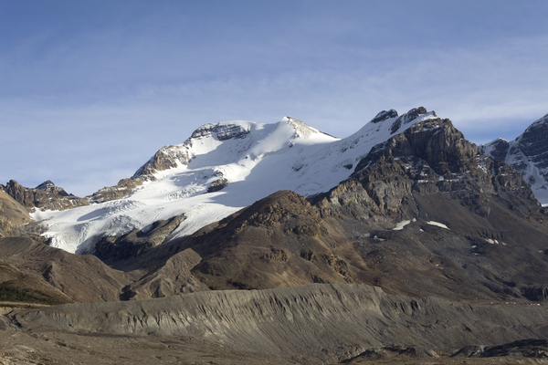 Mountains with glacier silt