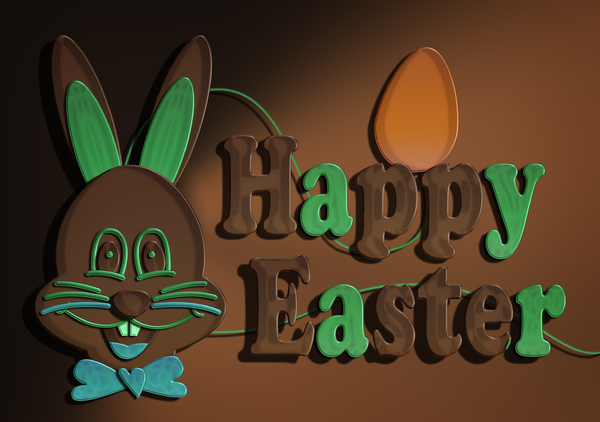 Chocolate Easter Bunny green