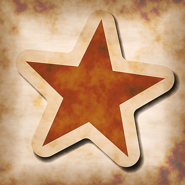 Grunge Star Sticker