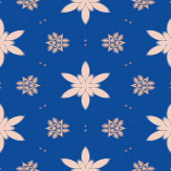Blue Floral Tile