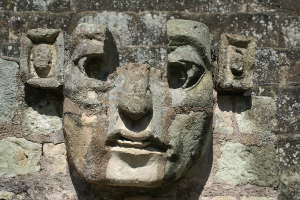 A Mayan stone face